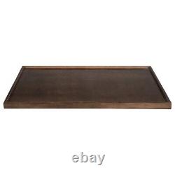 Table de restaurant rectangulaire de style bloc de boucher de 30'' x 48'' en bois d'espresso