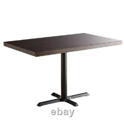 Table de restaurant rectangulaire de style bloc de boucher de 30'' x 48'' en bois d'espresso