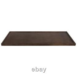 Table de restaurant rectangulaire de style bloc de boucher de 30'' x 60'' en bois d'espresso