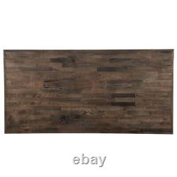 Table de restaurant rectangulaire de style bloc de boucher de 30'' x 60'' en bois d'espresso