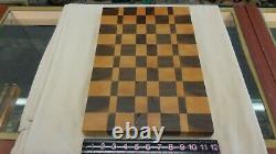 Vintage Checkerboard Chopping Butchers Block Cutting Board 17,5 X 11,5 X 1,5
