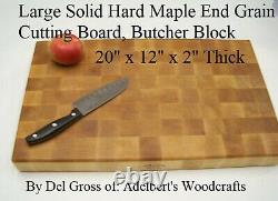 XL Wood Cutting Office Hard Maple End Grain Butcher Bloc Multiple Taille