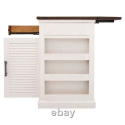 Yosemite Home Decor Île de cuisine en bois avec dessus de bloc de boucher en blanc Logan