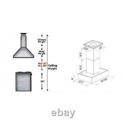 Zline 48 Designer Île De La Gamme De Gamme Hotte En Acier Inoxydable / Boucherie 681iw-48